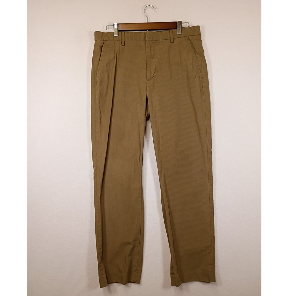 Business Casual Banana Republic Mens 31x30 Khaki Tailored Micro Stripe Chinos